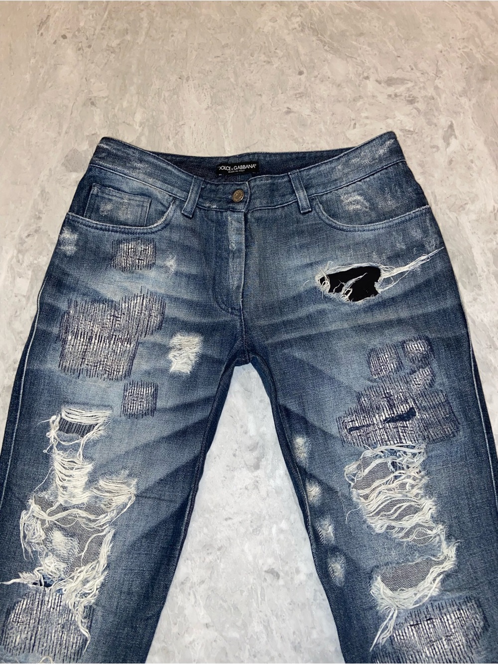 Dolce & Gabbana Vintage Extreme Distressed Jeans